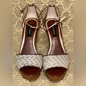 White House Black Market ELODIE Espadrille Wedge Heel Size 6M WHBM